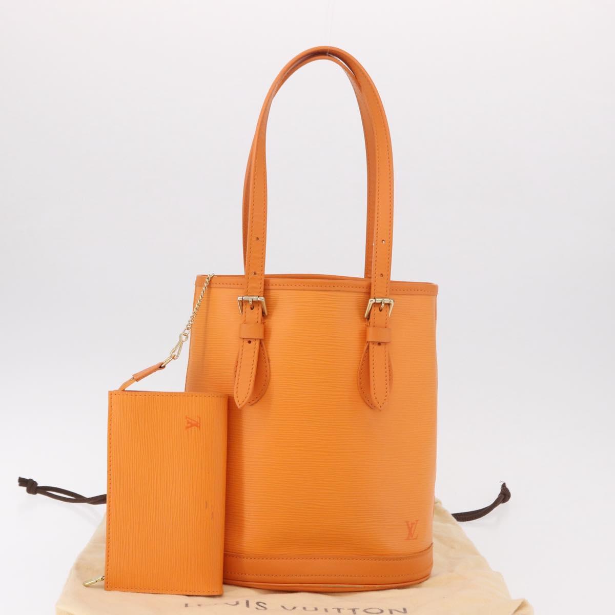 LOUIS VUITTON Epi Bucket PM Shoulder Bag Orange Mandarin M5899H LV Auth 191260V