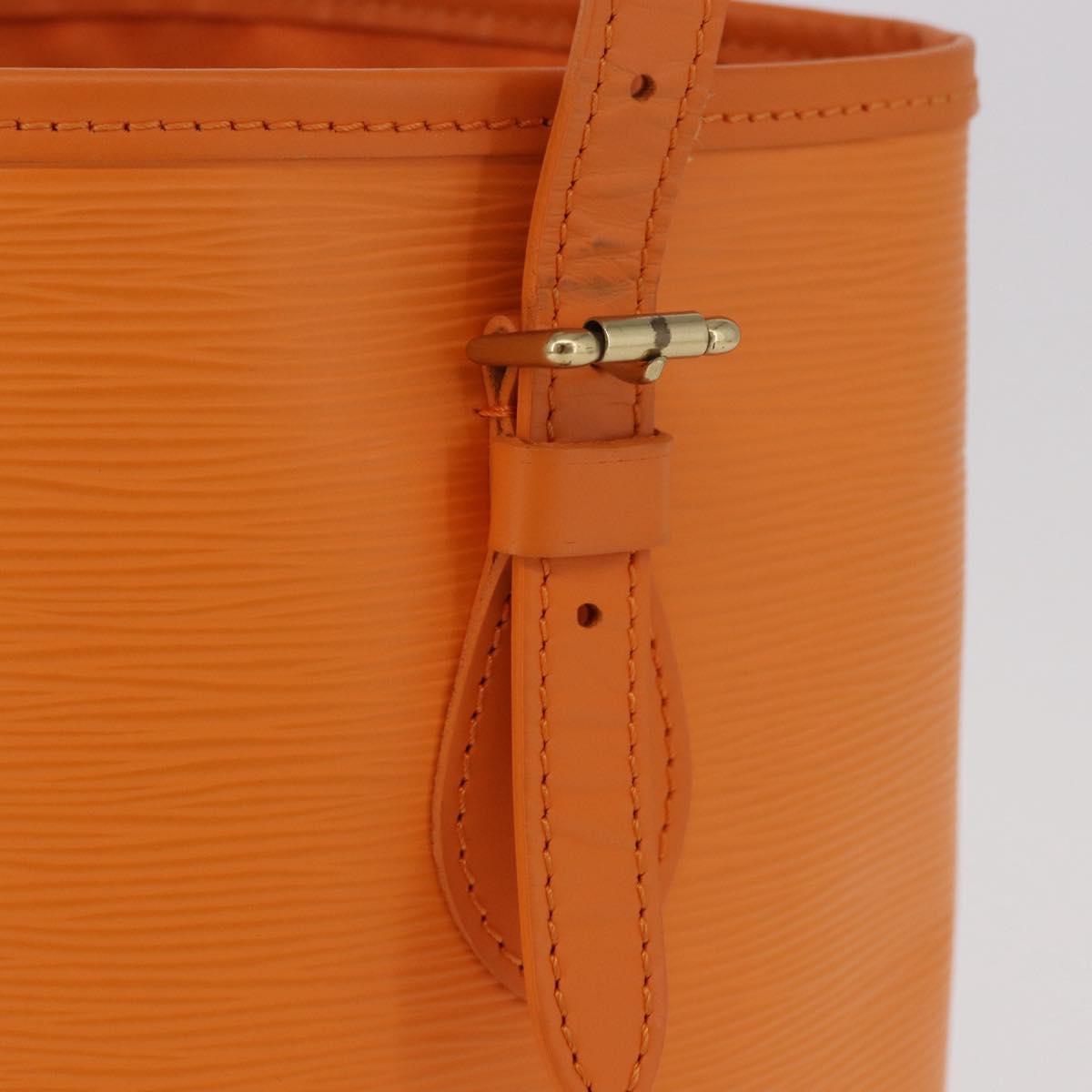 LOUIS VUITTON Epi Bucket PM Shoulder Bag Orange Mandarin M5899H LV Auth 191260V