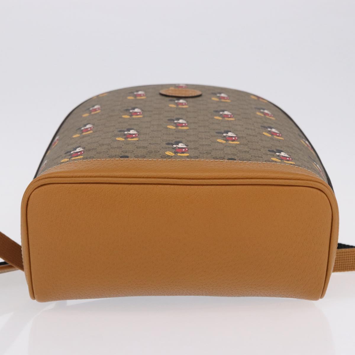 GUCCI Micro GG Supreme Disney Backpack PVC Beige Gold 552884 Auth 191262SAM