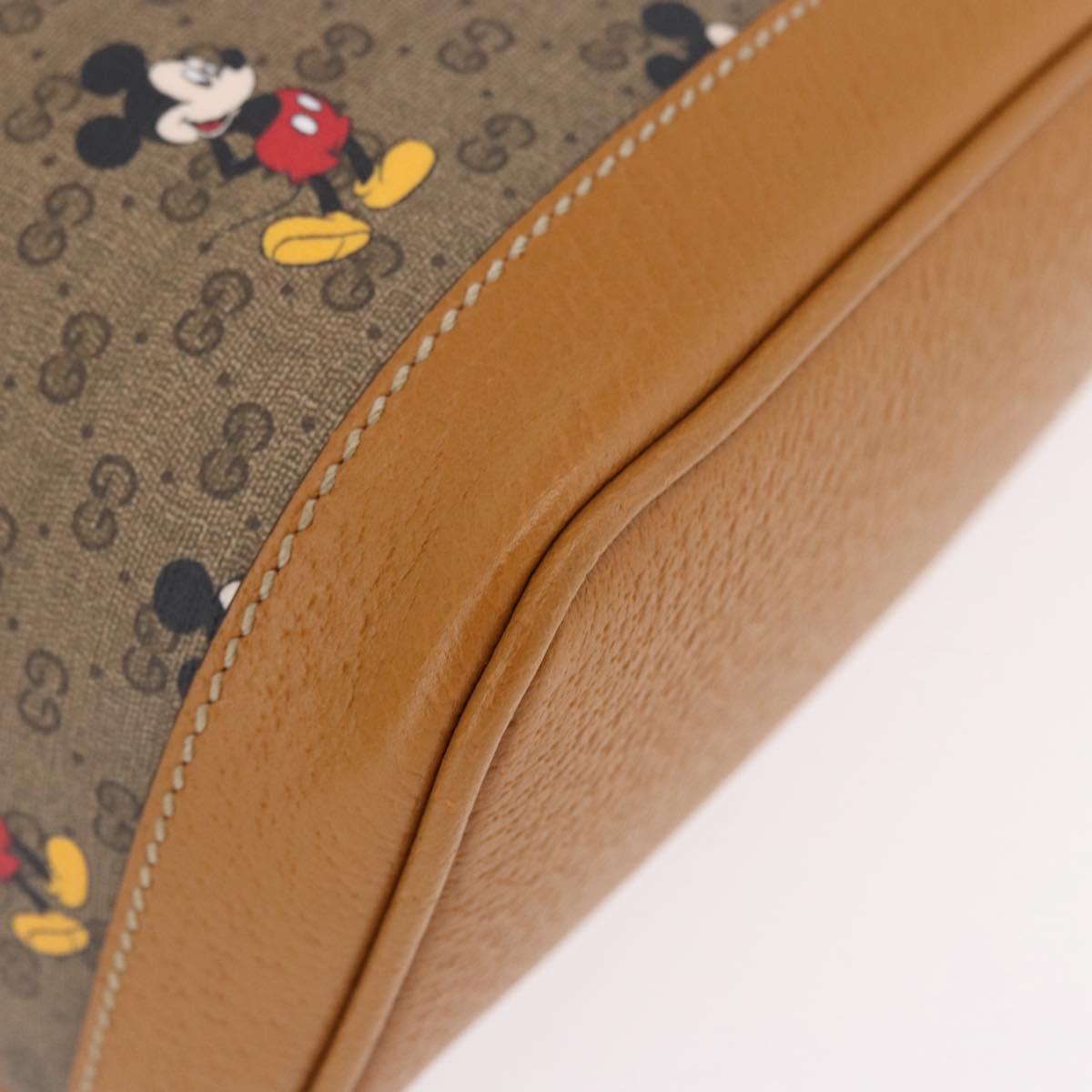 GUCCI Micro GG Supreme Disney Backpack PVC Beige Gold 552884 Auth 191262SAM