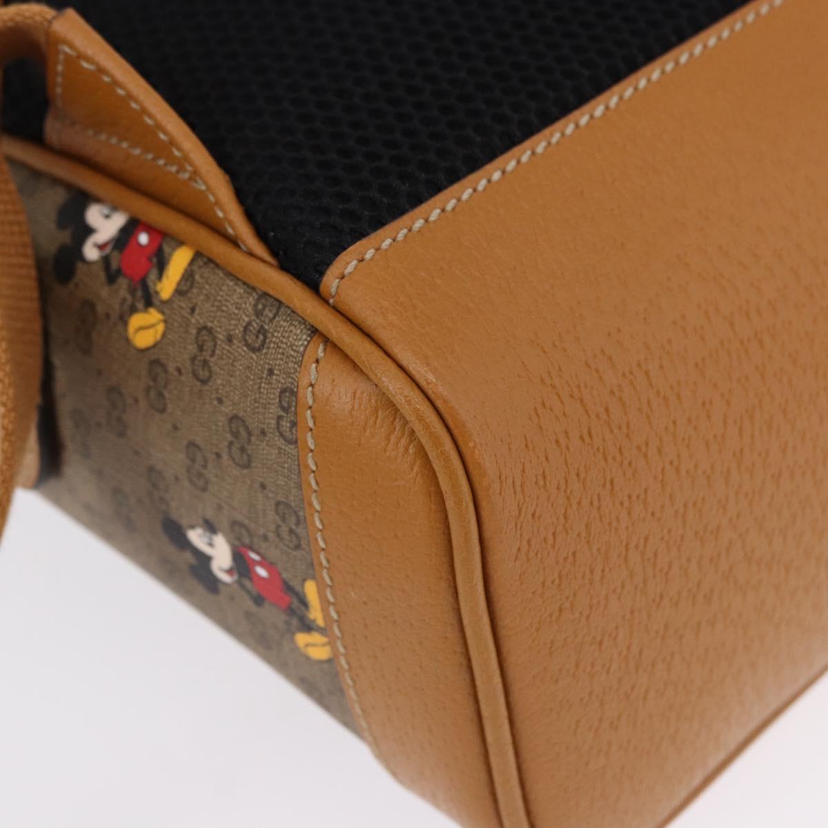 GUCCI Micro GG Supreme Disney Backpack PVC Beige Gold 552884 Auth 191262SAM