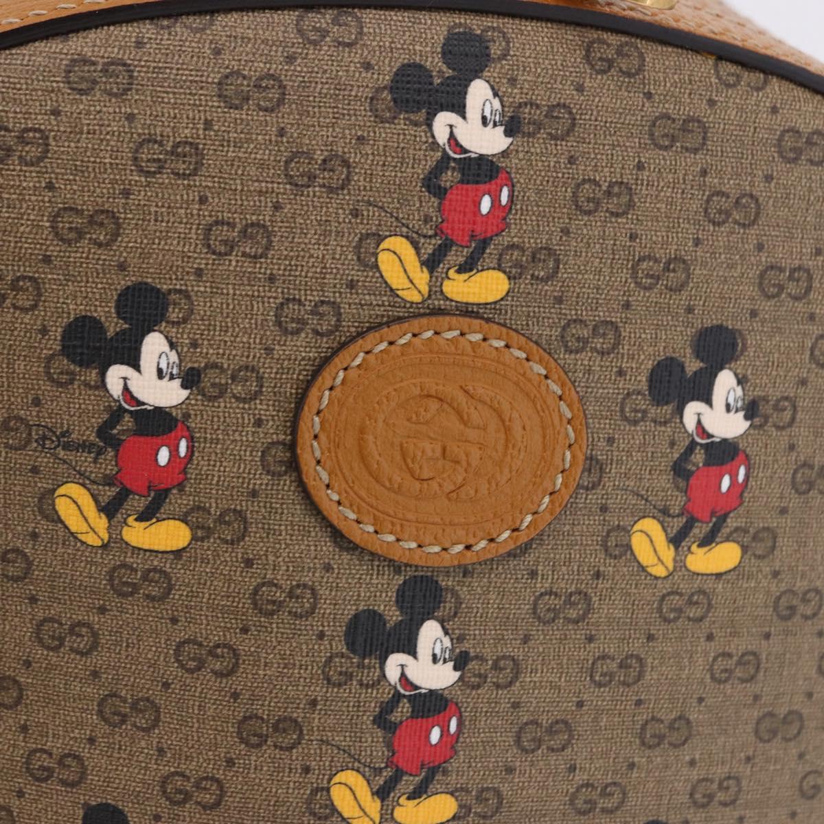 GUCCI Micro GG Supreme Disney Backpack PVC Beige Gold 552884 Auth 191262SAM