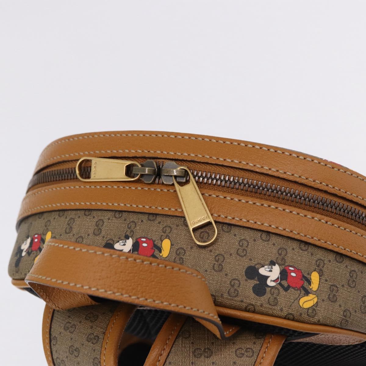 GUCCI Micro GG Supreme Disney Backpack PVC Beige Gold 552884 Auth 191262SAM