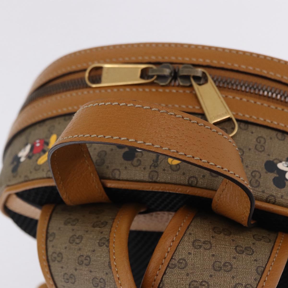GUCCI Micro GG Supreme Disney Backpack PVC Beige Gold 552884 Auth 191262SAM