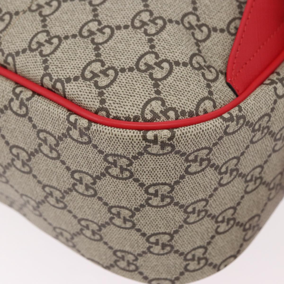 GUCCI GG Supreme Backpack PVC Beige Silver 501976 Auth 191263SM
