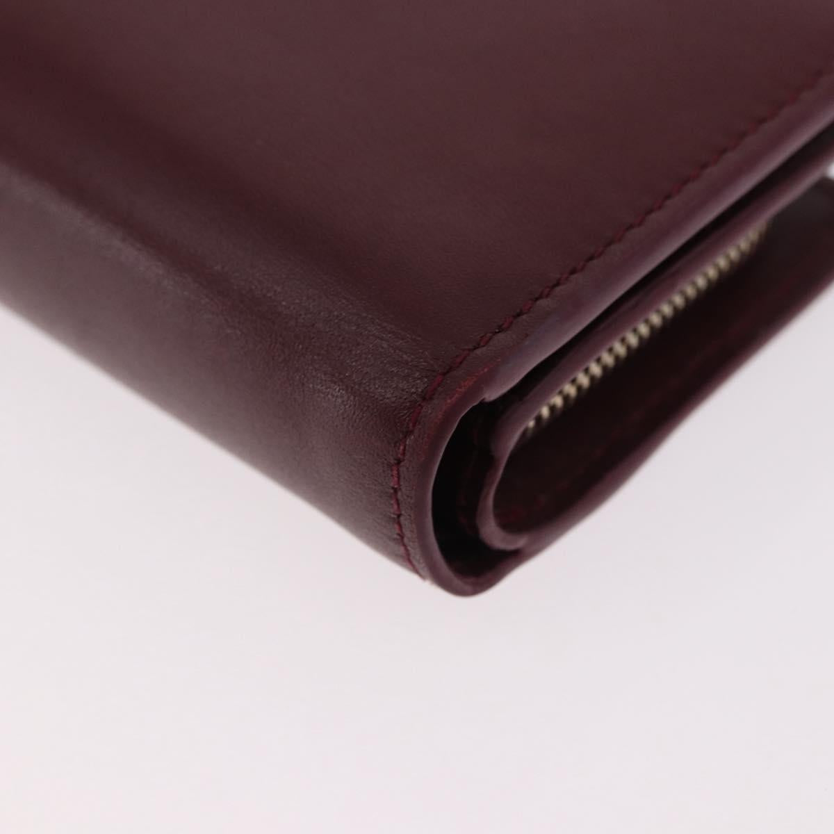 GUCCI Wallet Leather Higuchi Yuko Collaboration Bordeaux 847923 Auth 191265SM