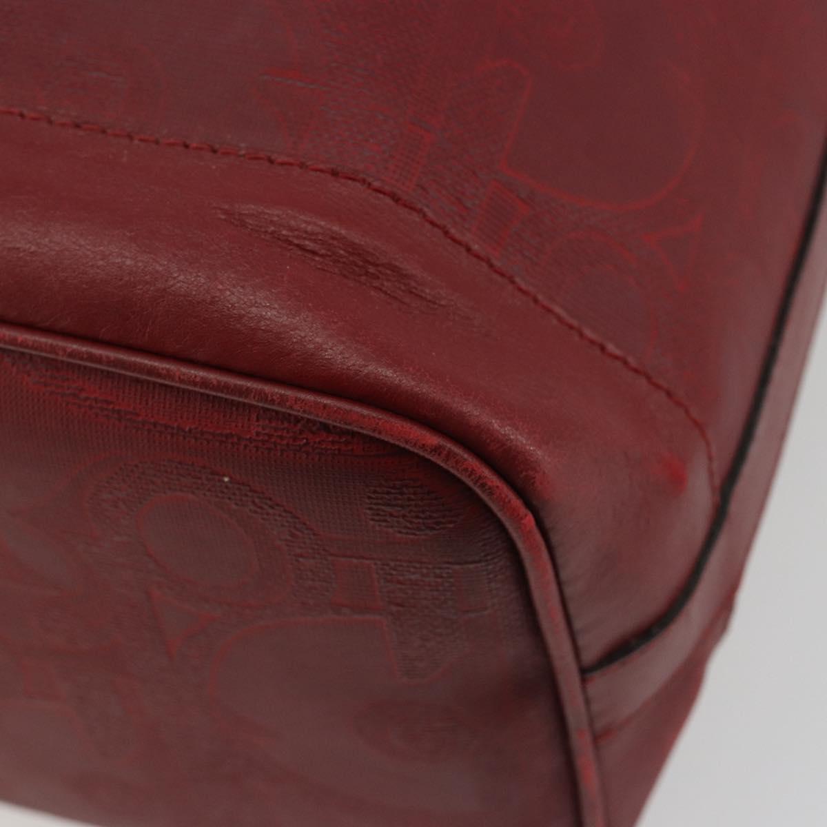 Christian Dior Trotter Canvas Shoulder Bag PVC Red Gold Auth 191271