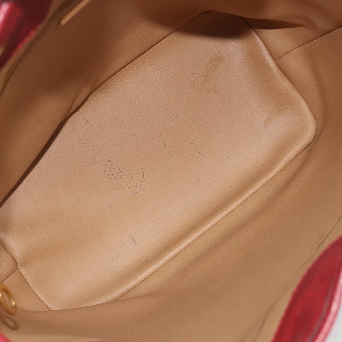 Christian Dior Trotter Canvas Shoulder Bag PVC Red Gold Auth 191271