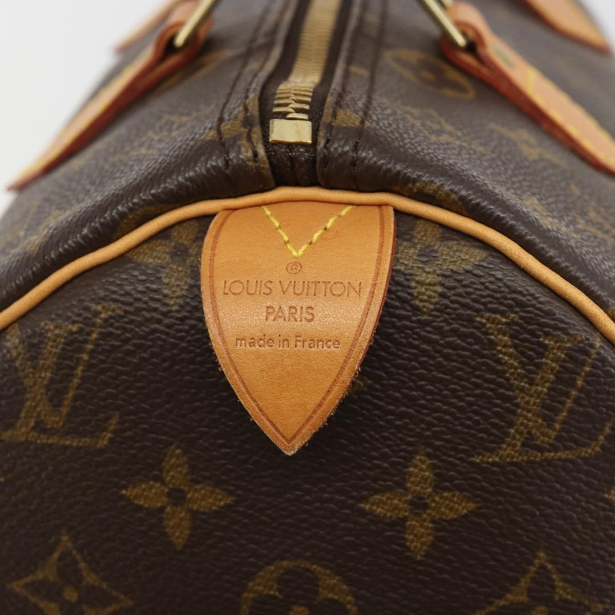 LOUIS VUITTON Monogram Speedy 30 Hand Bag M41526 LV Auth 191275SAV