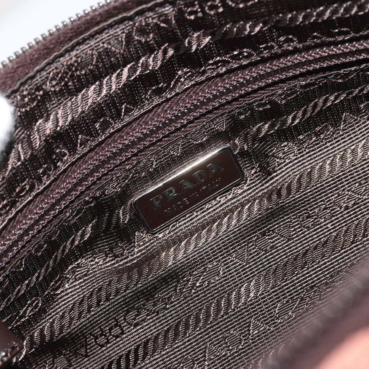 PRADA Shoulder Bag Knitted Fabrics Pink Silver Auth 191277V
