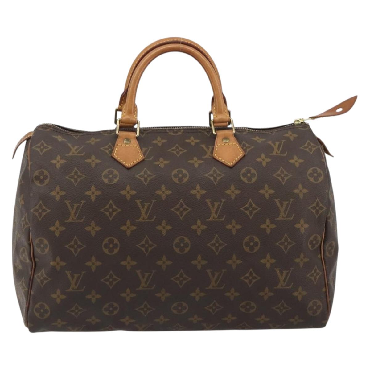 LOUIS VUITTON Monogram Speedy 35 Hand Bag M41524 LV Auth 191278
