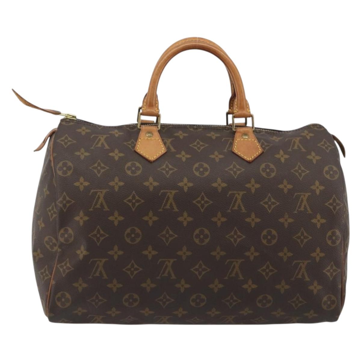 LOUIS VUITTON Monogram Speedy 35 Hand Bag M41524 LV Auth 191278