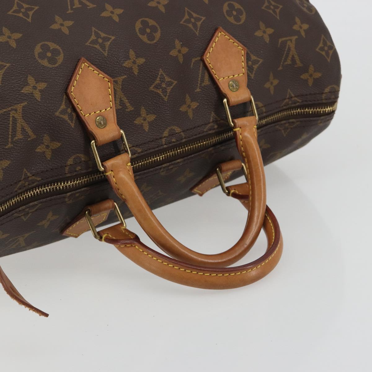 LOUIS VUITTON Monogram Speedy 35 Hand Bag M41524 LV Auth 191278