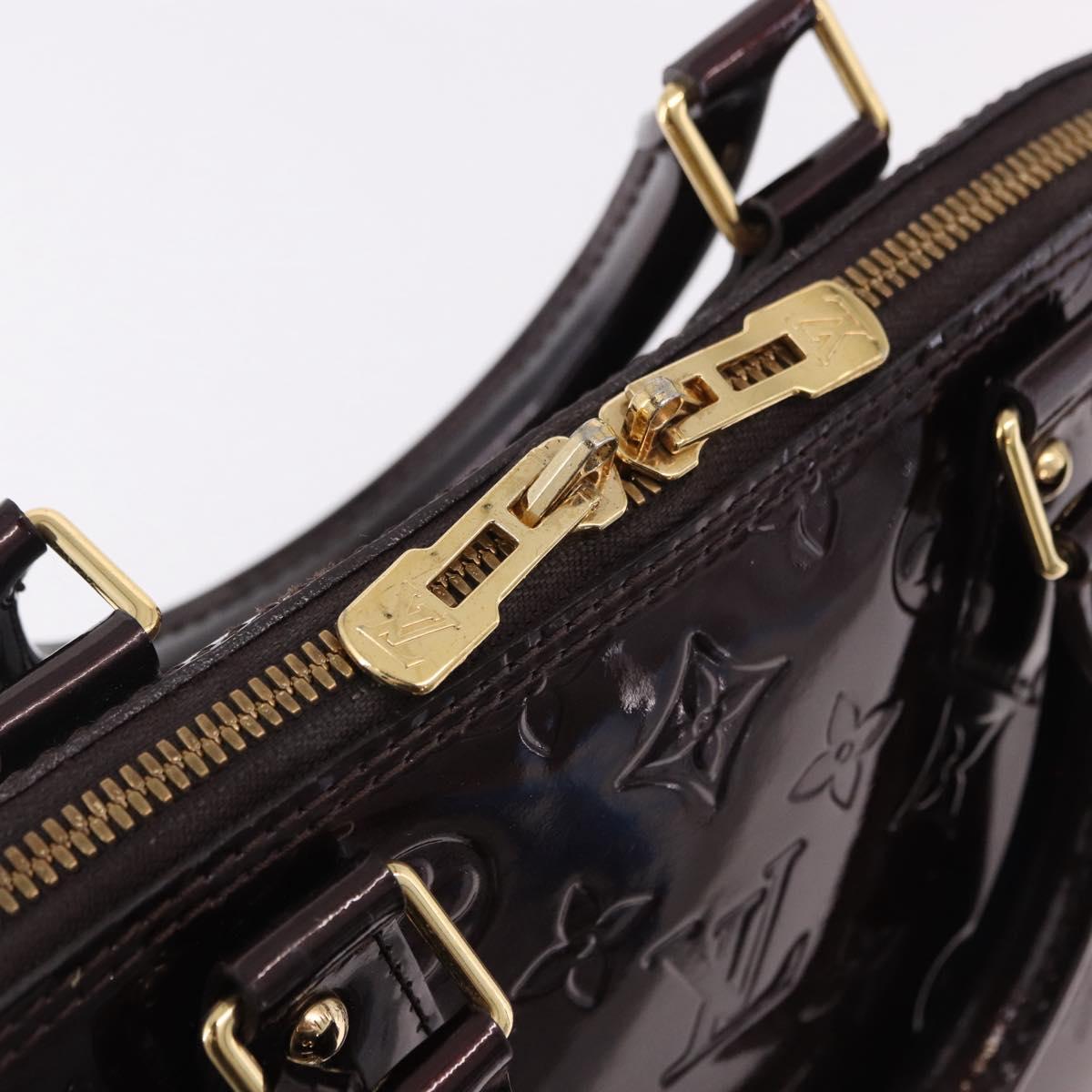 LOUIS VUITTON Monogram Vernis Alma GM Hand Bag Amarante M93595 LV Auth 191281