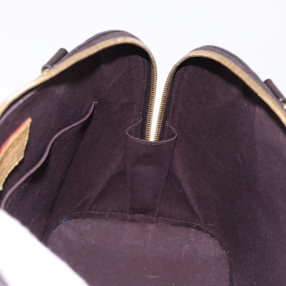 LOUIS VUITTON Monogram Vernis Alma GM Hand Bag Amarante M93595 LV Auth 191281