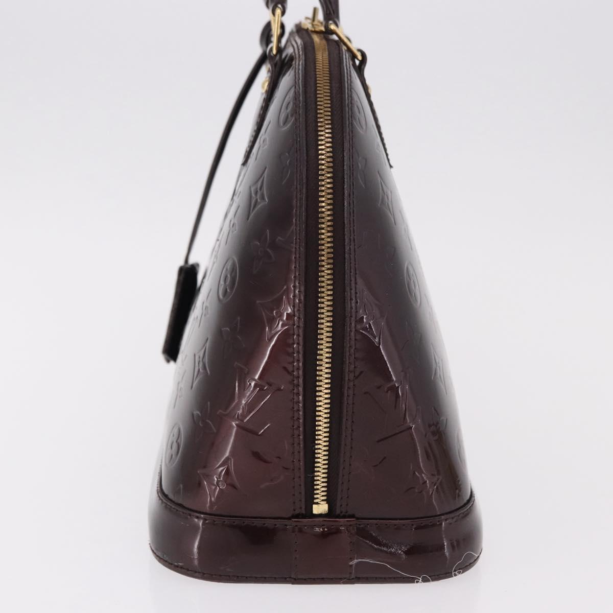 LOUIS VUITTON Monogram Vernis Alma GM Hand Bag Amarante M93595 LV Auth 191281