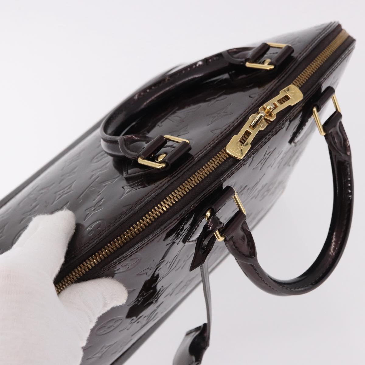 LOUIS VUITTON Monogram Vernis Alma GM Hand Bag Amarante M93595 LV Auth 191281