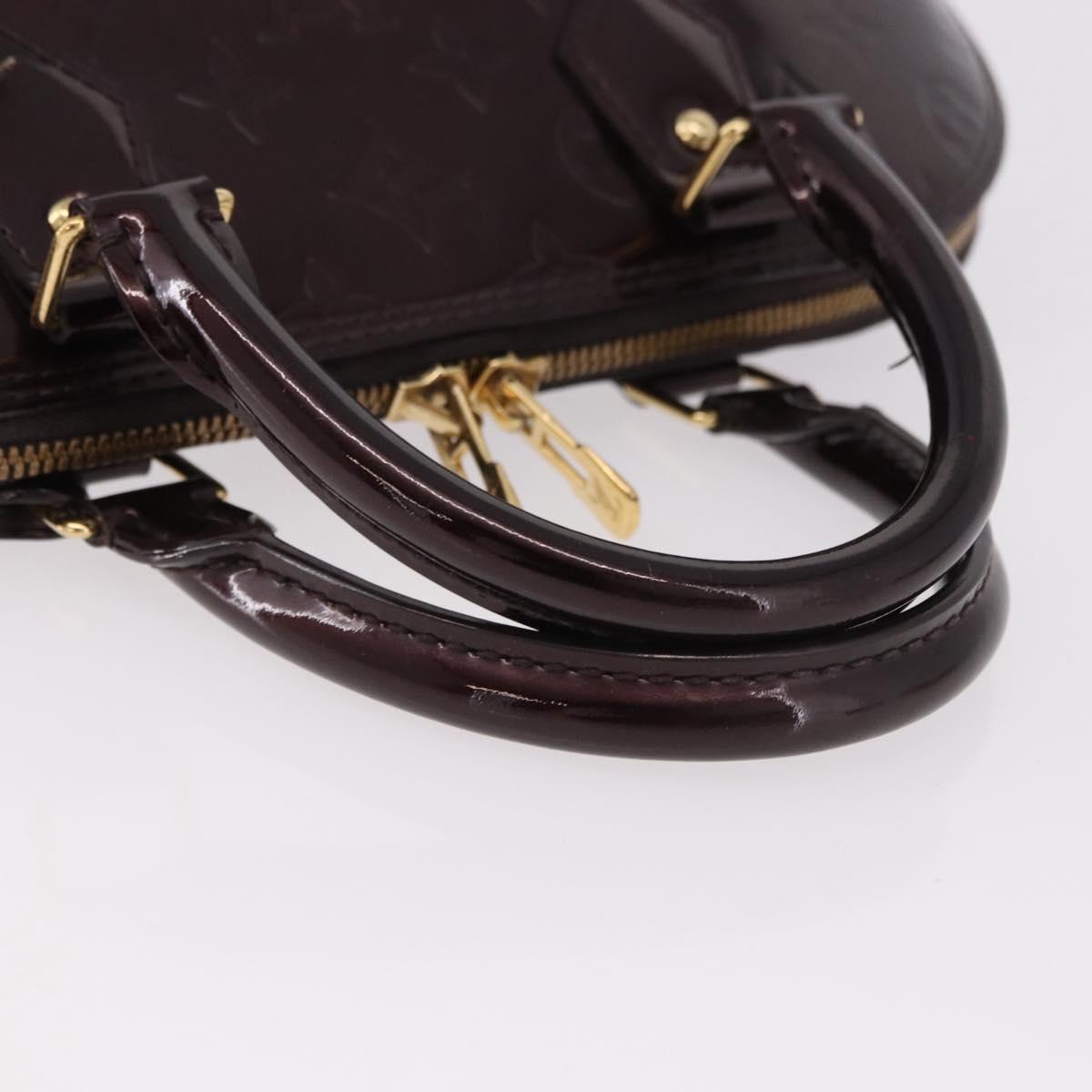 LOUIS VUITTON Monogram Vernis Alma GM Hand Bag Amarante M93595 LV Auth 191281
