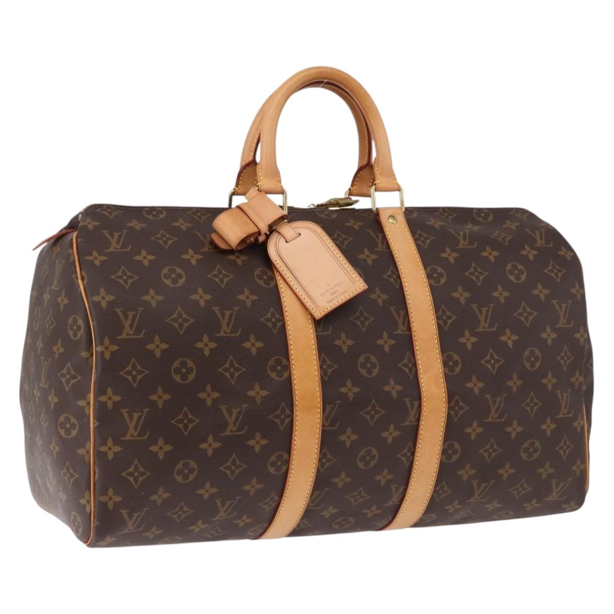 LOUIS VUITTON Monogram Keepall 45 Boston Bag M41428 LV Auth 191288V