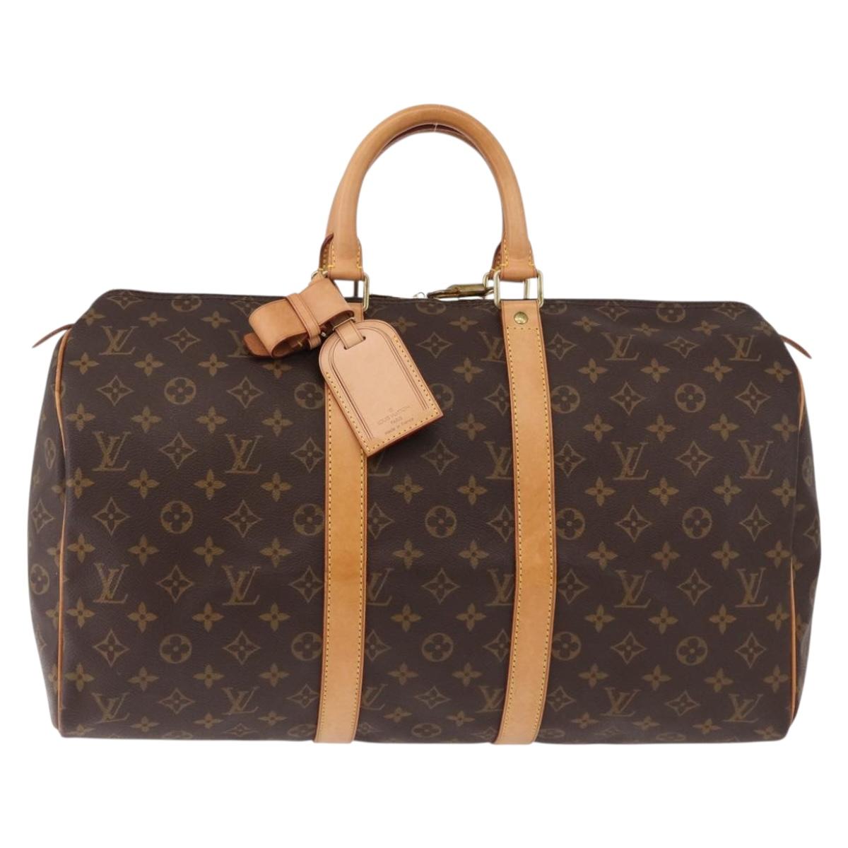 LOUIS VUITTON Monogram Keepall 45 Boston Bag M41428 LV Auth 191288V