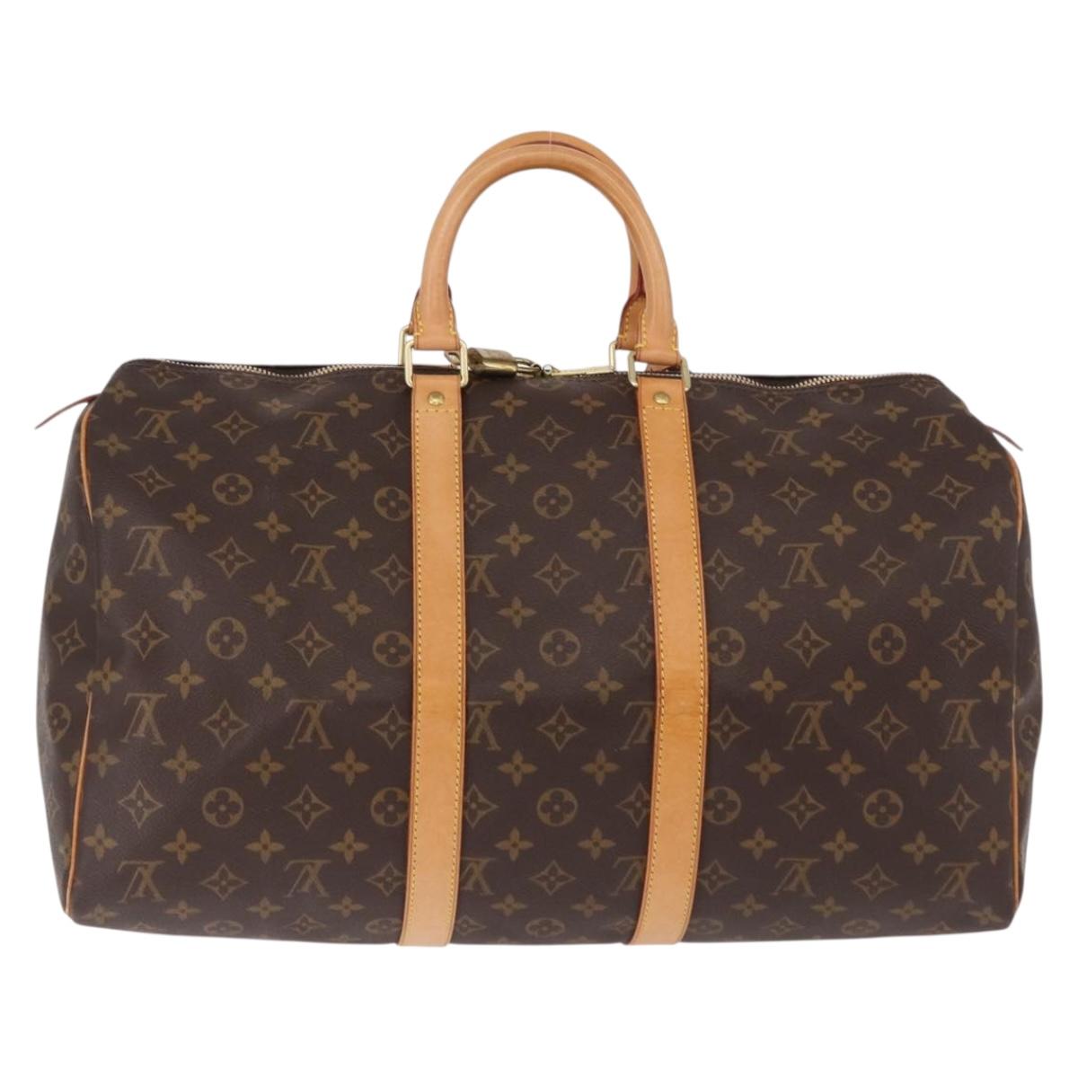 LOUIS VUITTON Monogram Keepall 45 Boston Bag M41428 LV Auth 191288V