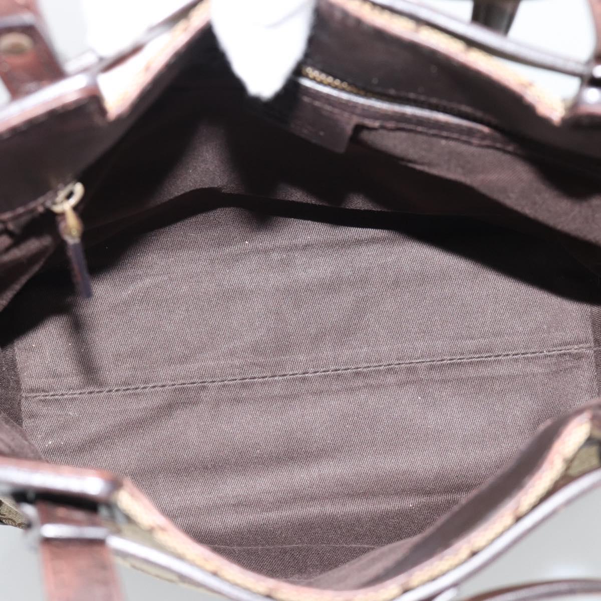 GUCCI GG Canvas Tote Bag Beige Gold 107757 Auth 191299