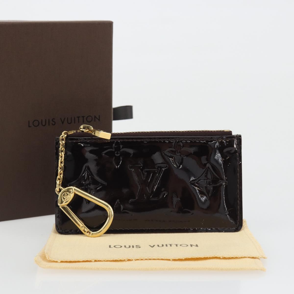 LOUIS VUITTON Monogram Vernis Pochette Cles Purse Amarante M93557 Auth 191300A