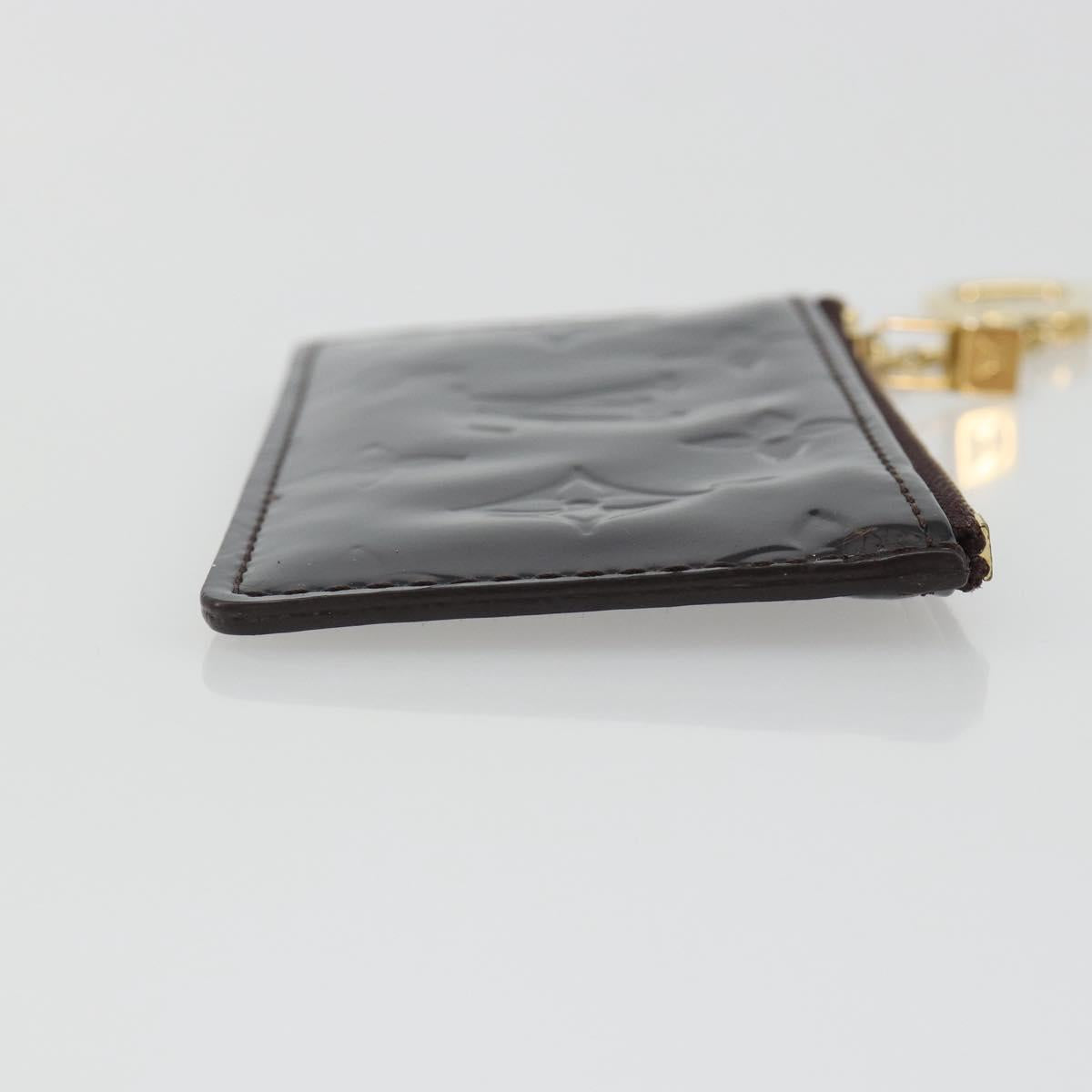 LOUIS VUITTON Monogram Vernis Pochette Cles Purse Amarante M93557 Auth 191300A