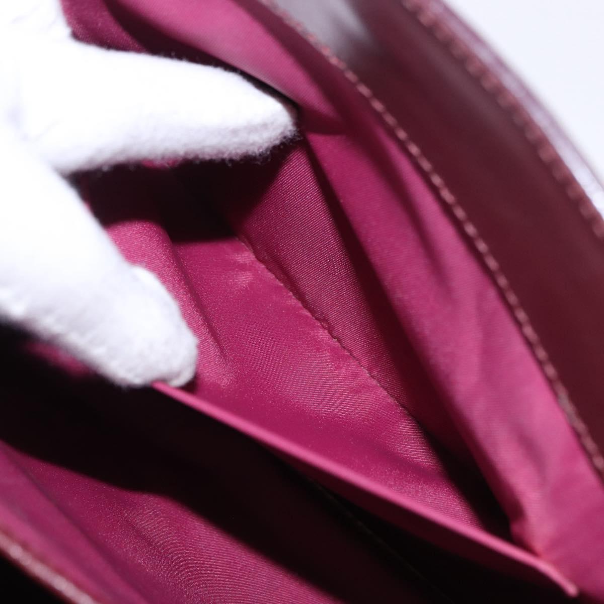 Christian Dior Trotter Canvas Hand Bag Red Gold Auth 191301V