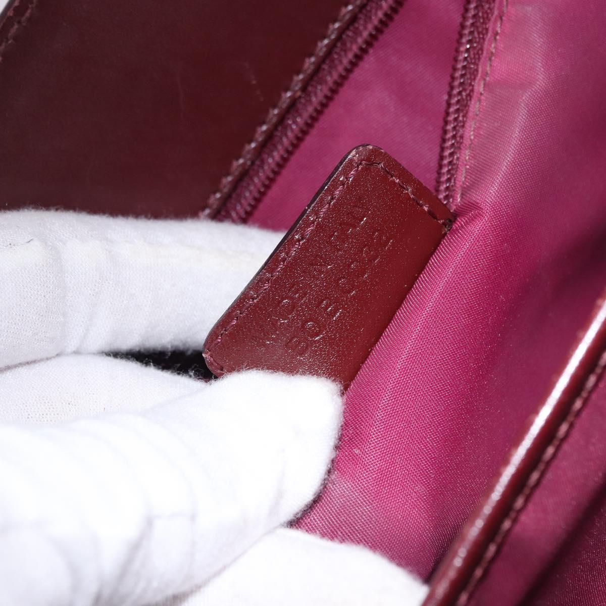 Christian Dior Trotter Canvas Hand Bag Red Gold Auth 191301V