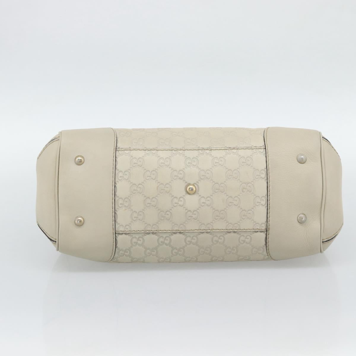GUCCI GG Canvas Guccissima Mayfair Bag Leather Beige Gold 257063 Auth 191307A
