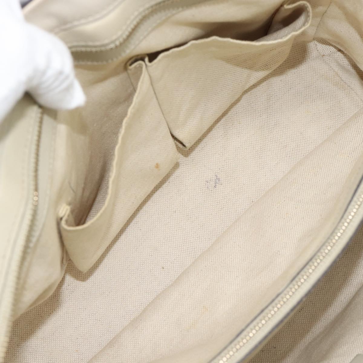GUCCI GG Canvas Guccissima Mayfair Bag Leather Beige Gold 257063 Auth 191307A