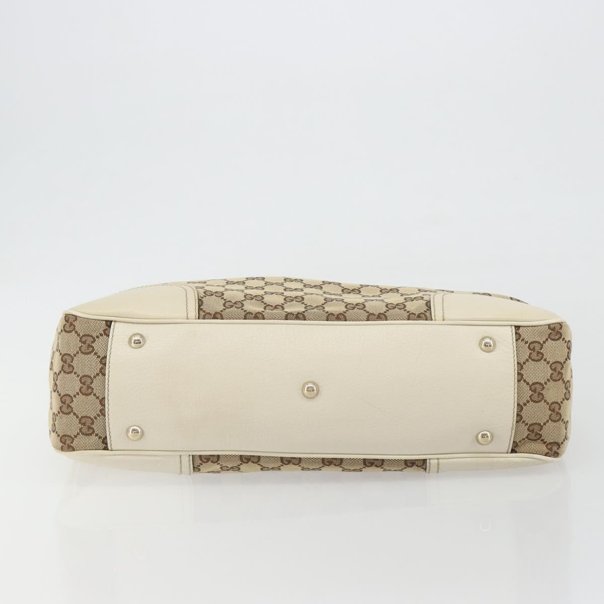 GUCCI GG Canvas Princi Tote Bag Beige Gold 163805 Auth 191309V