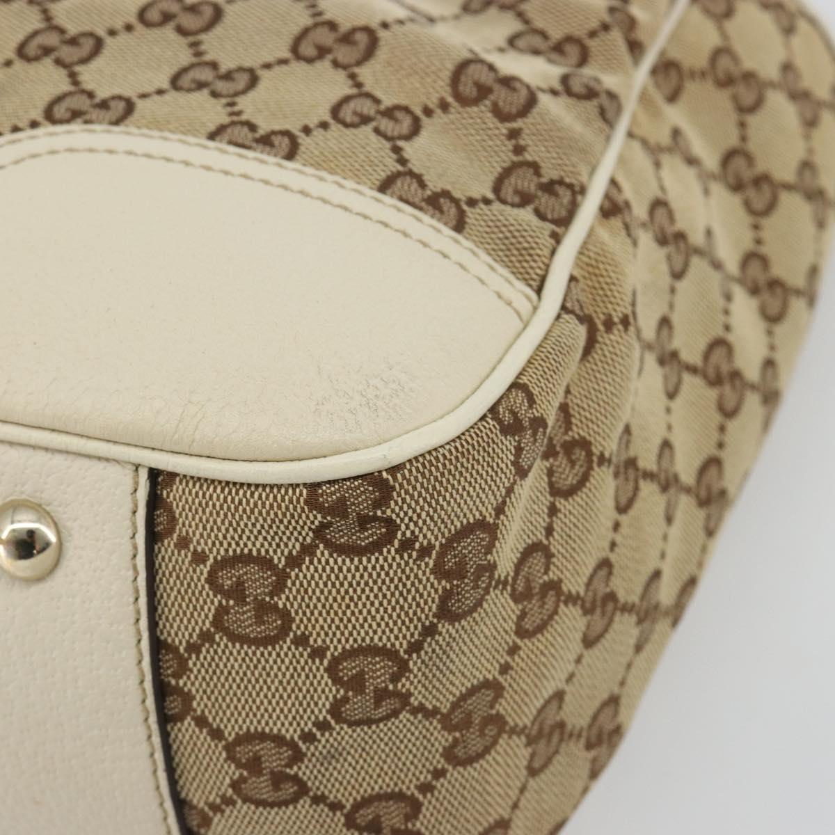 GUCCI GG Canvas Princi Tote Bag Beige Gold 163805 Auth 191309V