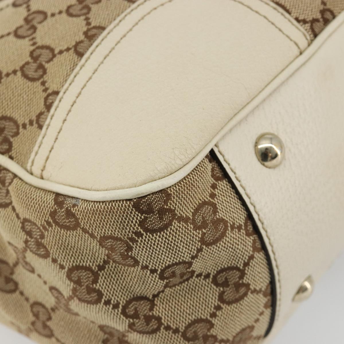 GUCCI GG Canvas Princi Tote Bag Beige Gold 163805 Auth 191309V