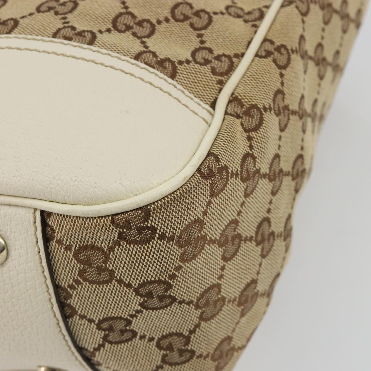 GUCCI GG Canvas Princi Tote Bag Beige Gold 163805 Auth 191309V