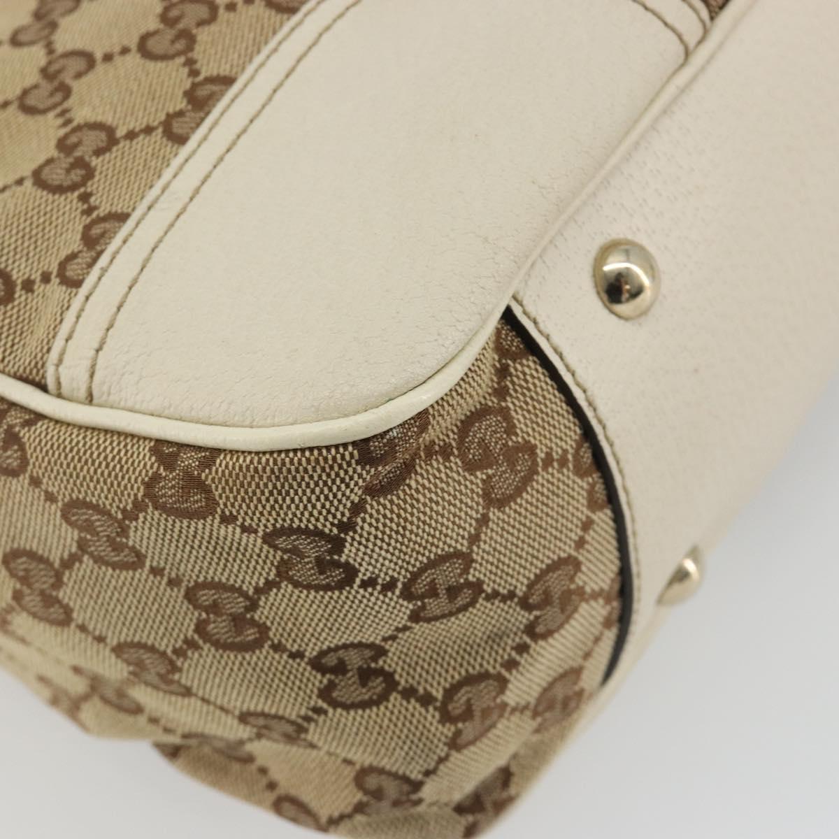 GUCCI GG Canvas Princi Tote Bag Beige Gold 163805 Auth 191309V