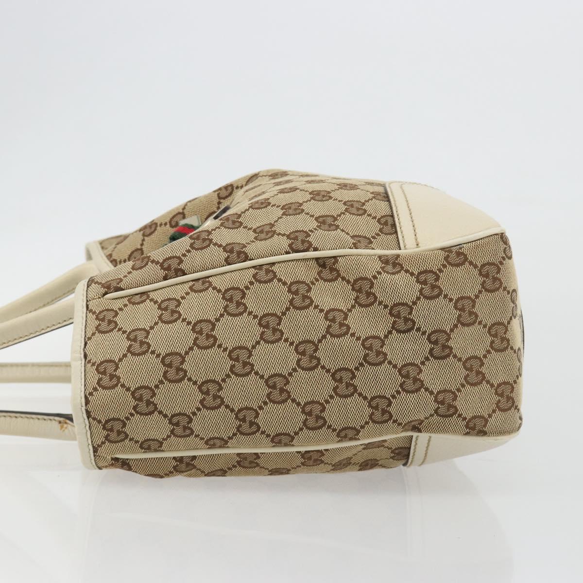 GUCCI GG Canvas Princi Tote Bag Beige Gold 163805 Auth 191309V