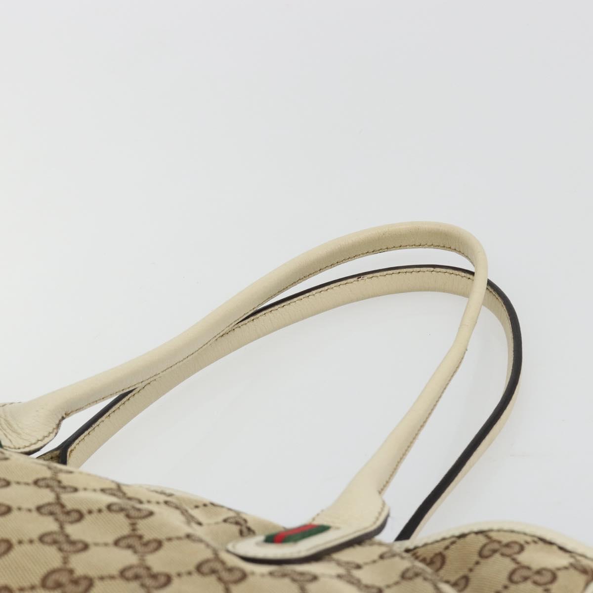GUCCI GG Canvas Princi Tote Bag Beige Gold 163805 Auth 191309V