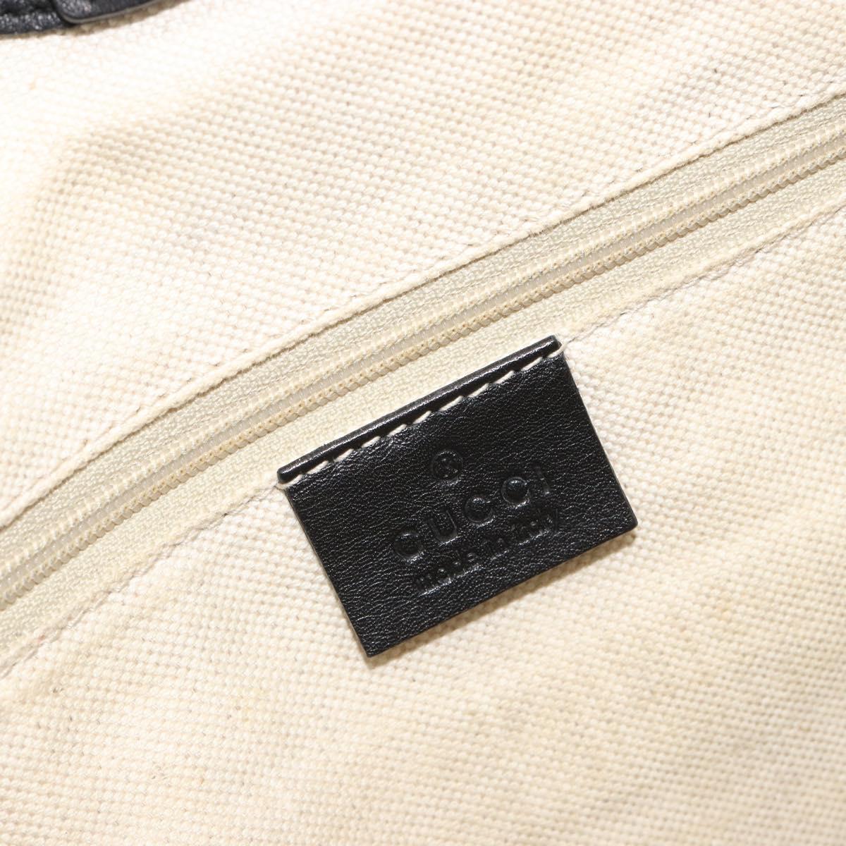 GUCCI GG Canvas Guccissima Sukey Bag Leather Black Gold 211944 Auth 191310A