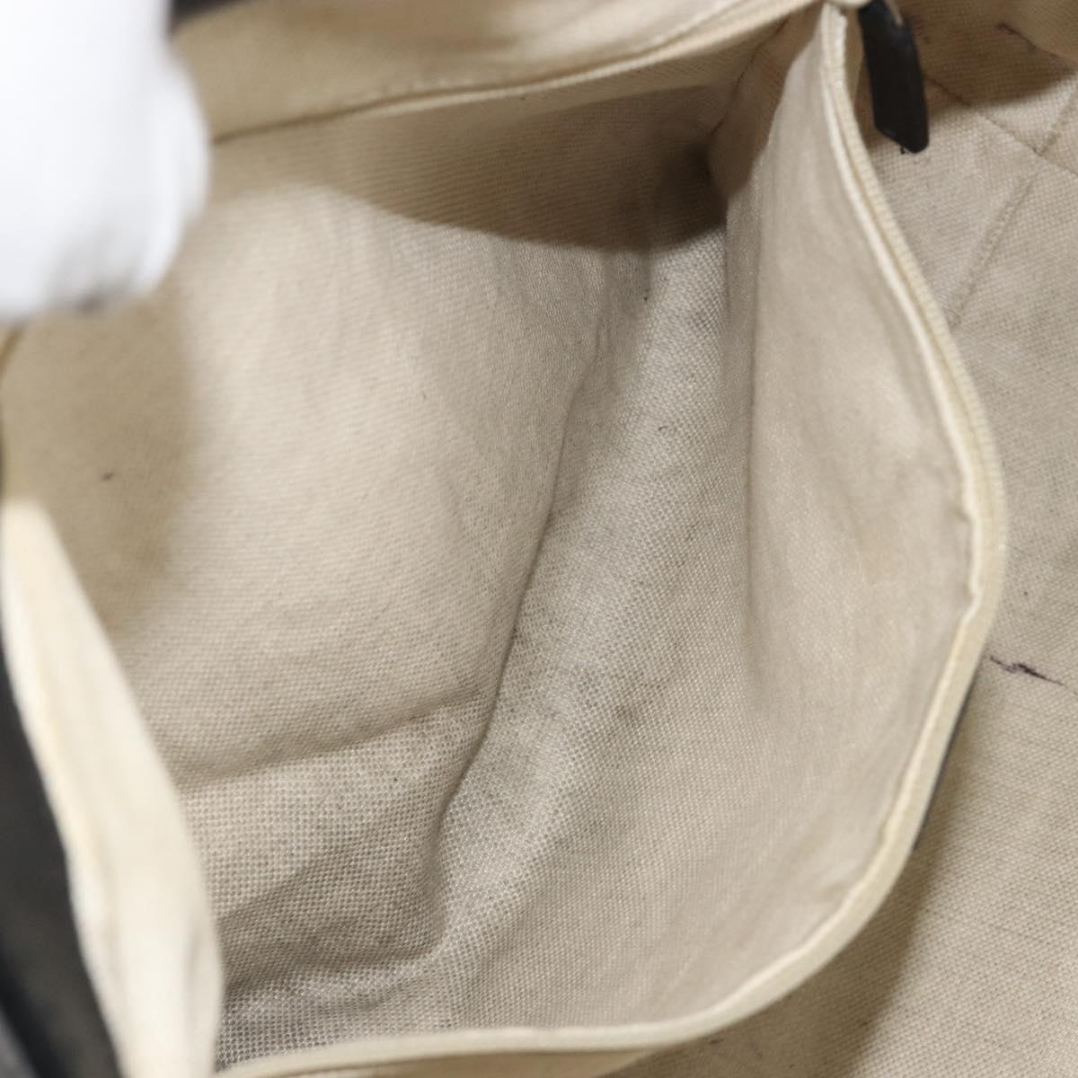 GUCCI GG Canvas Guccissima Sukey Bag Leather Black Gold 211944 Auth 191310A