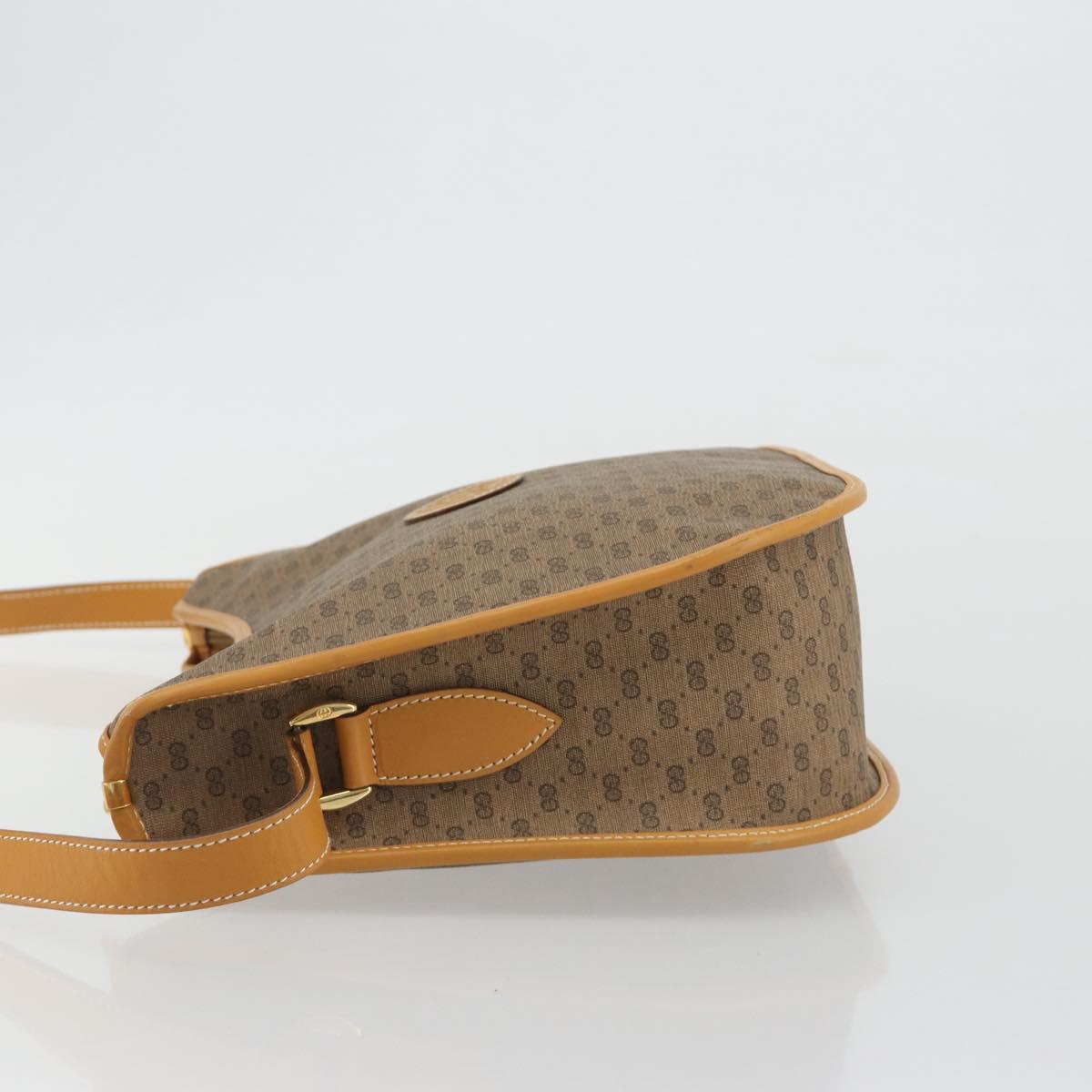 GUCCI Micro GG Supreme Shoulder Bag PVC Beige Gold 001 115 1036 Auth 191318