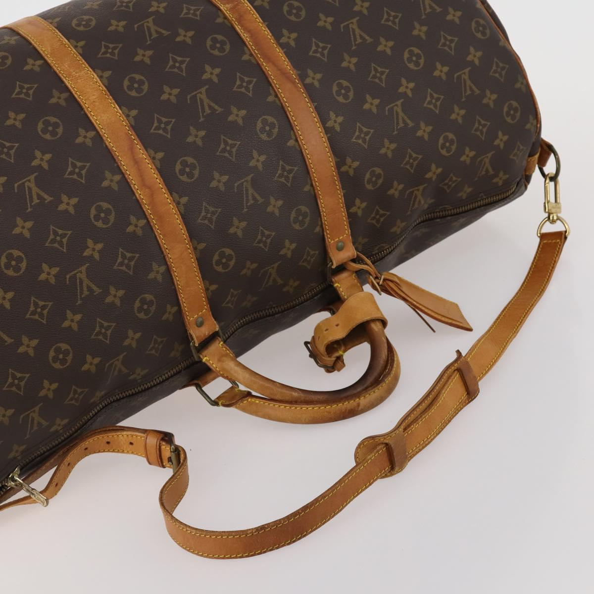 LOUIS VUITTON Monogram Keepall Bandouliere 60 Boston Bag M41412 LV Auth 191323