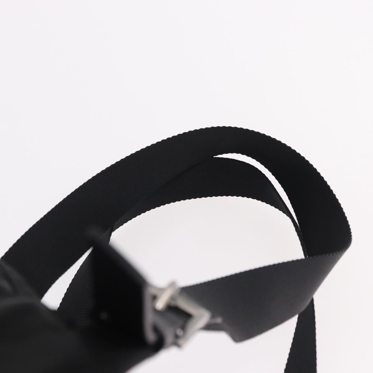 PRADA Backpack Nylon Black Silver Auth 191328V