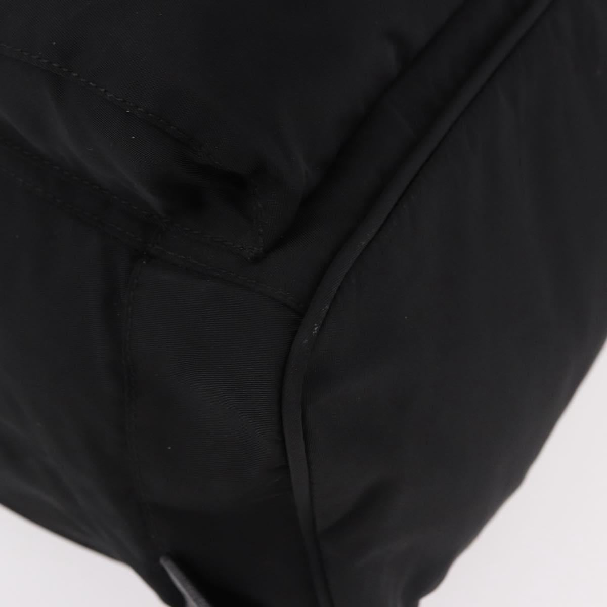PRADA Backpack Nylon Black Silver Auth 191328V