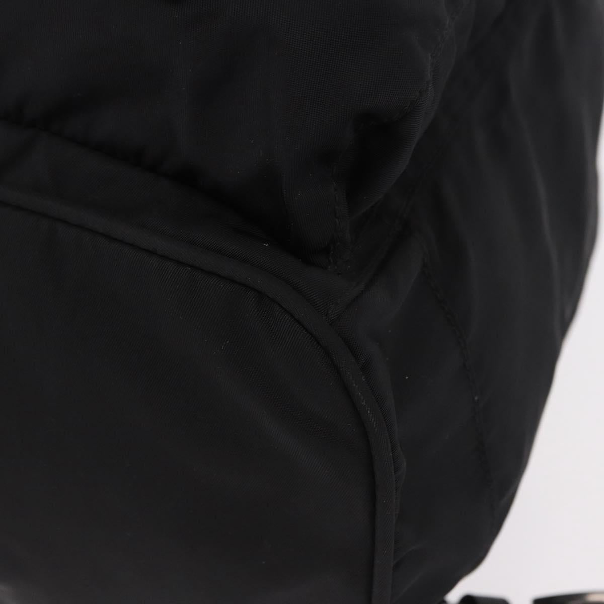 PRADA Backpack Nylon Black Silver Auth 191328V