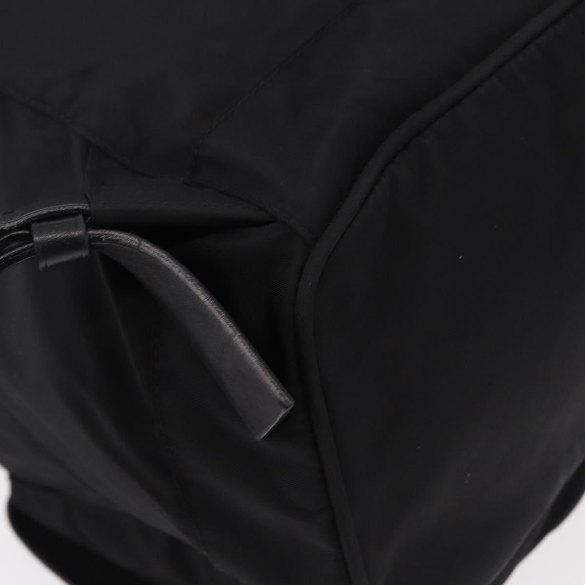 PRADA Backpack Nylon Black Silver Auth 191328V