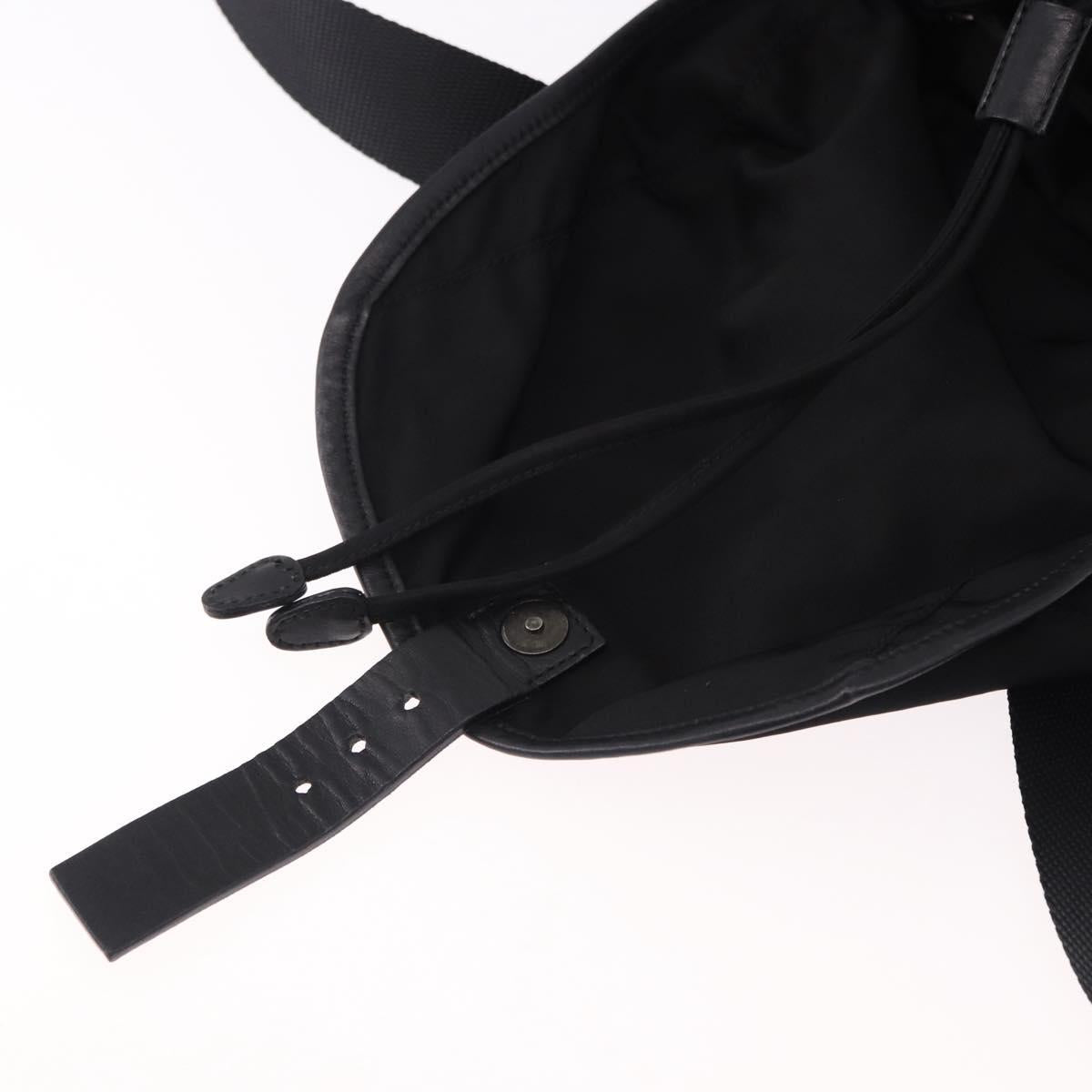 PRADA Backpack Nylon Black Silver Auth 191328V
