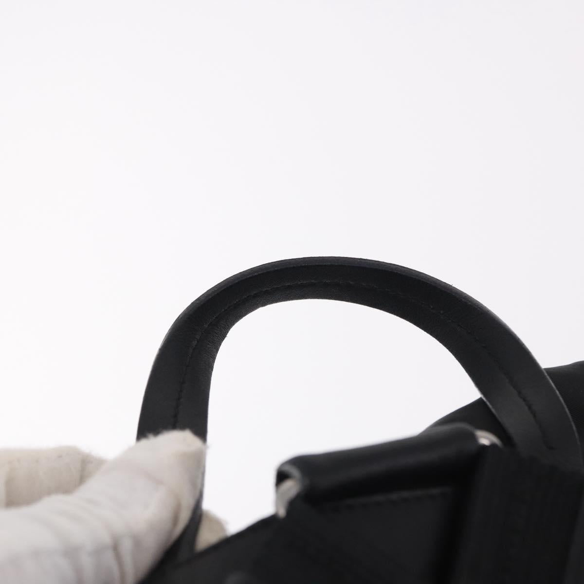 PRADA Backpack Nylon Black Silver Auth 191328V