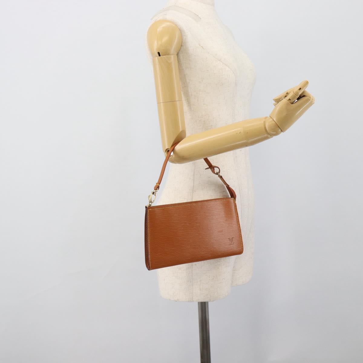 LOUIS VUITTON Epi Pochette Accessoires Pouch Zipangu Gold M52948 LV Auth 191332